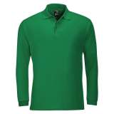Рубашка поло мужская с длинным рукавом Winter II 210 ярко-зеленая фото