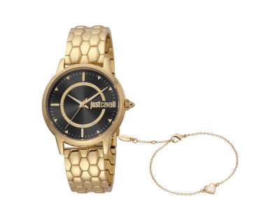 Подарочный набор: часы наручные женские, браслет под нанесение логотипа