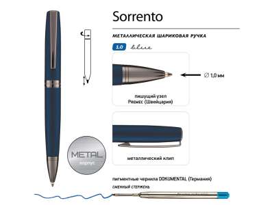 Ручка металлическая шариковая Sorento под нанесение логотипа