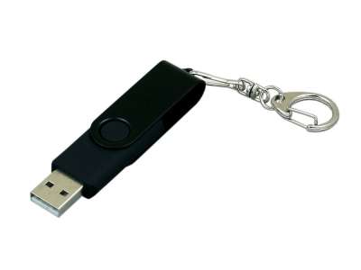 USB 3.0- флешка промо на 128 Гб с поворотным механизмом и однотонным металлическим клипом под нанесение логотипа