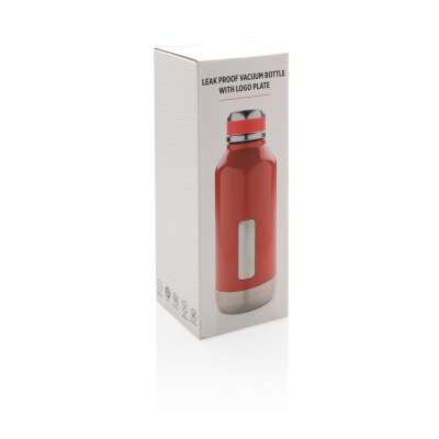 Герметичная вакуумная бутылка с шильдиком под нанесение логотипа