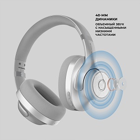 Беспроводные накладные наушники Stereo Ultra ANC, BT 5.4, ANC/ENC, 500мАч с логотипом, рис. 5 — Гаджеты (Электроника) BIZGIFT