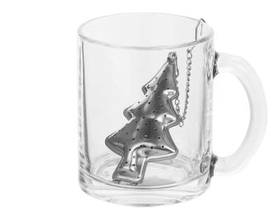 Набор Christmas tea : кружка и ситечко для чая под нанесение логотипа
