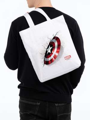 Холщовая сумка «Щит Капитана Америки» под нанесение логотипа