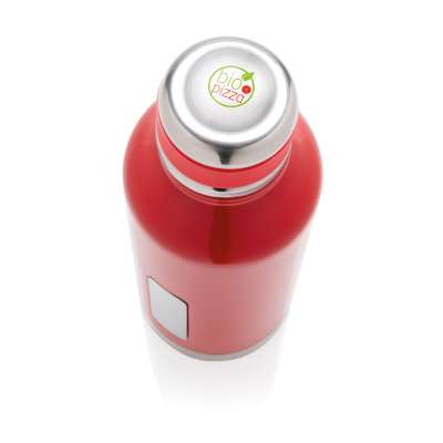 Герметичная вакуумная бутылка с шильдиком под нанесение логотипа