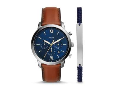 Подарочный набор: часы наручные мужские, браслет под нанесение логотипа