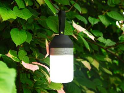 Портативный беспроводной Bluetooth динамик Lantern со встроенным светильником под нанесение логотипа
