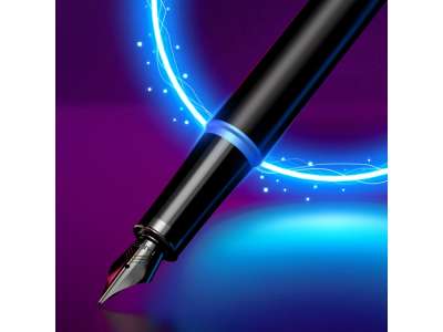 Ручка перьевая Parker IM Vibrant Rings Flame Blue под нанесение логотипа