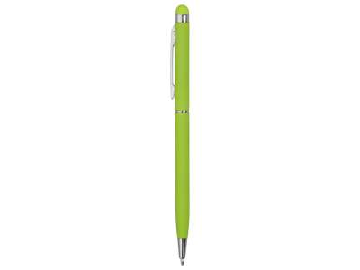 Ручка-стилус металлическая шариковая Jucy Soft soft-touch под нанесение логотипа