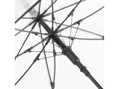 Зонт-трость Pure с прозрачным куполом под нанесение логотипа