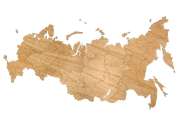 Деревянная карта России фото