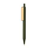 Ручка из переработанного ABS-пластика GRS с бамбуковым клипом фото