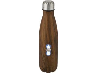 Бутылка Cove с вакуумной изоляцией и деревянным принтом под нанесение логотипа