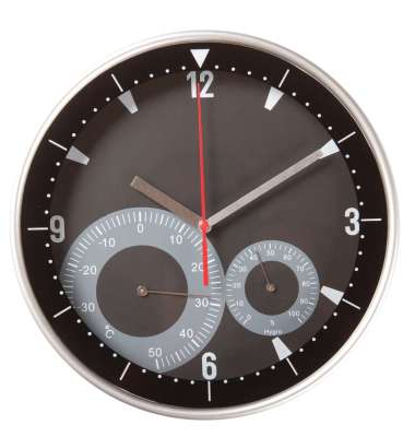 Часы настенные Rule с термометром и гигрометром под нанесение логотипа