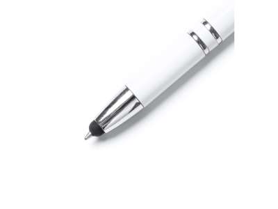 Ручка-стилус пластиковая шариковая антибактериальная HALLERBOS под нанесение логотипа