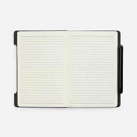 Блокнот Neli, черный с логотипом, рис. 8 — Блокноты BIZGIFT