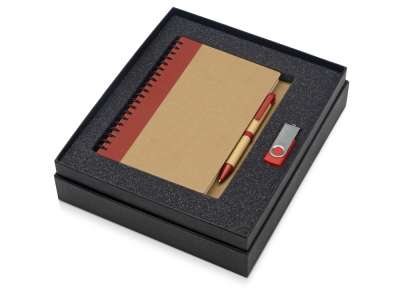 Подарочный набор Essentials с флешкой и блокнотом А5 с ручкой под нанесение логотипа