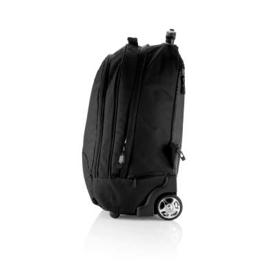 Рюкзак на колесах Business, черный под нанесение логотипа