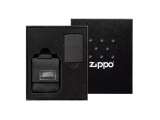 Набор ZIPPO: зажигалка Black Crackle® и нейлоновый чехол фото