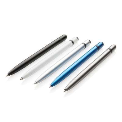 Металлическая ручка-стилус Slim, черный под нанесение логотипа