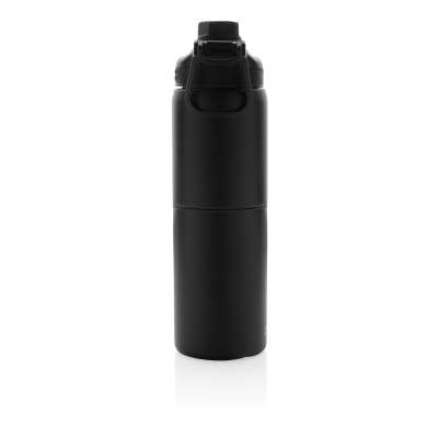 Вакуумная бутылка из нержавеющей стали Swiss Peak 2-в-1 с ручкой, 700 мл под нанесение логотипа