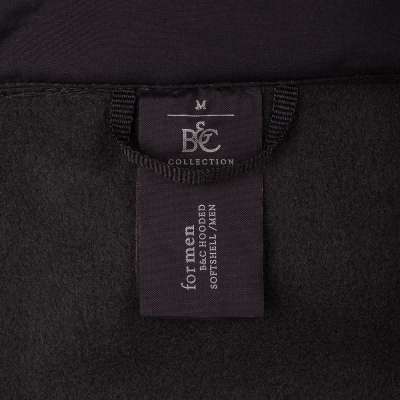 Куртка мужская Hooded Softshell темно-синяя под нанесение логотипа