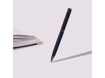 Ручка металлическая шариковая Firenze, софт-тач под нанесение логотипа