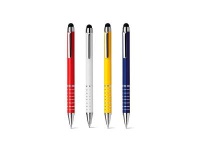 Ручка-стилус металлическая шариковая под нанесение логотипа