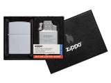 Набор ZIPPO: зажигалка 205 с покрытием Satin Chrome™ и газовый вставной блок с двойным пламенем фото