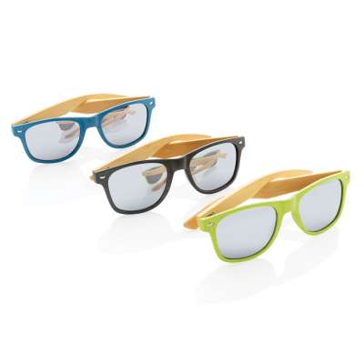 Солнцезащитные очки Wheat straw с бамбуковыми дужками под нанесение логотипа