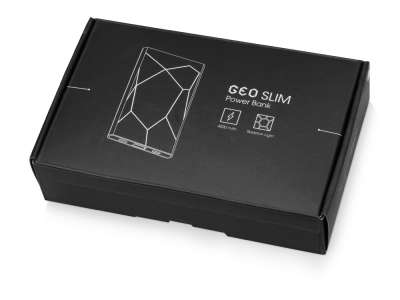 Внешний аккумулятор Geo, 4000 mAh под нанесение логотипа