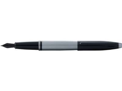 Ручка перьевая Calais Matte Gray and Black Lacquer, перо F под нанесение логотипа