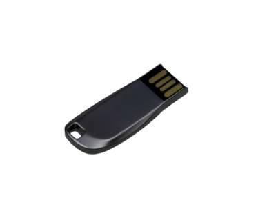 USB 2.0- флешка на 8 Гб компактная с мини чипом и овальным отверстием под нанесение логотипа