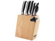 Набор из 5 кухонных ножей, ножниц и блока для ножей с ножеточкой URSA фото