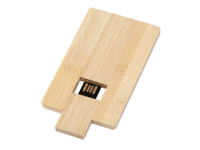 USB 2.0- флешка на 32 Гб Bamboo Card под нанесение логотипа