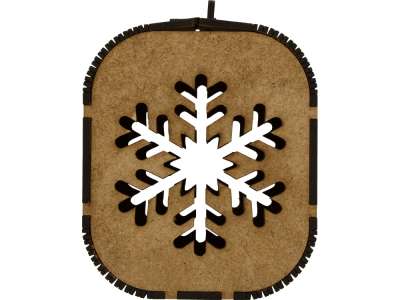 Подарочная коробка Снежинка, малая под нанесение логотипа