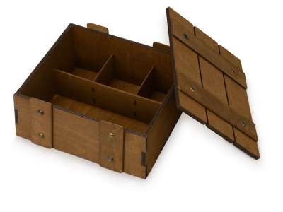 Подарочная деревянная коробка Quadro под нанесение логотипа