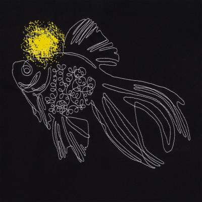 Сумка на молнии с вышивкой «Золотая рыбка» под нанесение логотипа