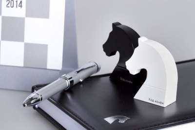 Ручка с проекцией из серии «Ход конем» под нанесение логотипа