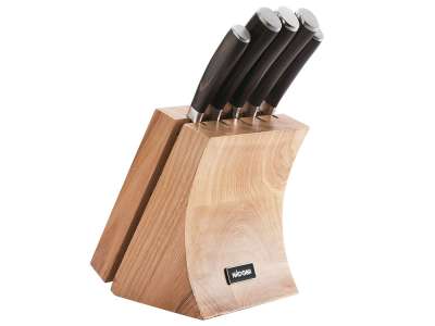 Набор из 5 кухонных ножей и блока для ножей с ножеточкой DANA под нанесение логотипа