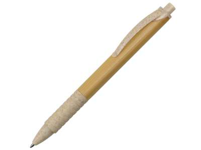 Ручка из бамбука и переработанной пшеницы шариковая Nara под нанесение логотипа
