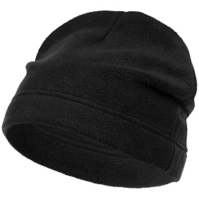 Шапка Fleecy, черная с логотипом, рис. 2 — Шапки BIZGIFT