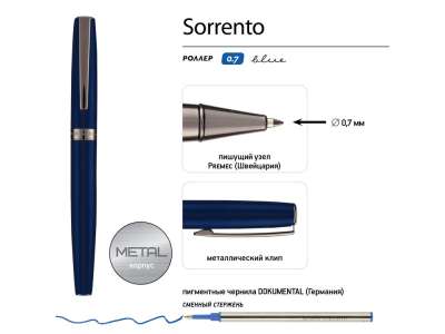 Ручка металлическая роллер Sorrento под нанесение логотипа