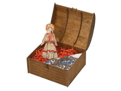 Подарочный набор Катерина: кукла, платок под нанесение логотипа