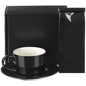 Набор Devotea, черный с логотипом, рис. 1 — Продуктовые наборы BIZGIFT