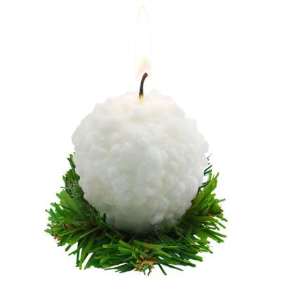 Свеча «Снежок» под нанесение логотипа