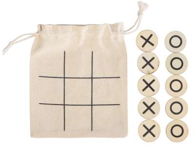 Деревянные крестики-нолики в мешочке XO под нанесение логотипа