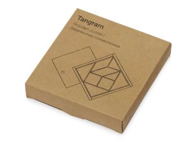 Деревянная головоломка Tangram под нанесение логотипа