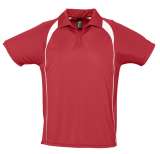 Спортивная рубашка поло Palladium 140 красная с белым фото