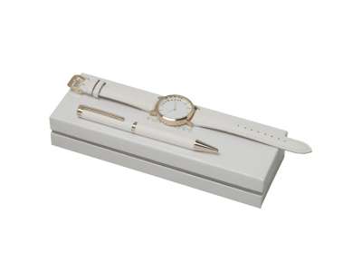 Подарочный набор Bagatelle: часы наручные, ручка шариковая под нанесение логотипа